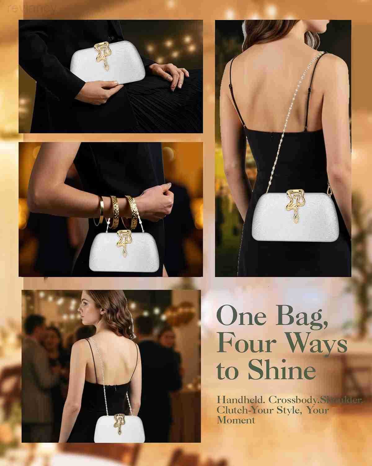 Clutch Purse for Women Elegant Dazzling Evening Bag Sparkly Handbag for Magical Weddings Special MomentsW250908