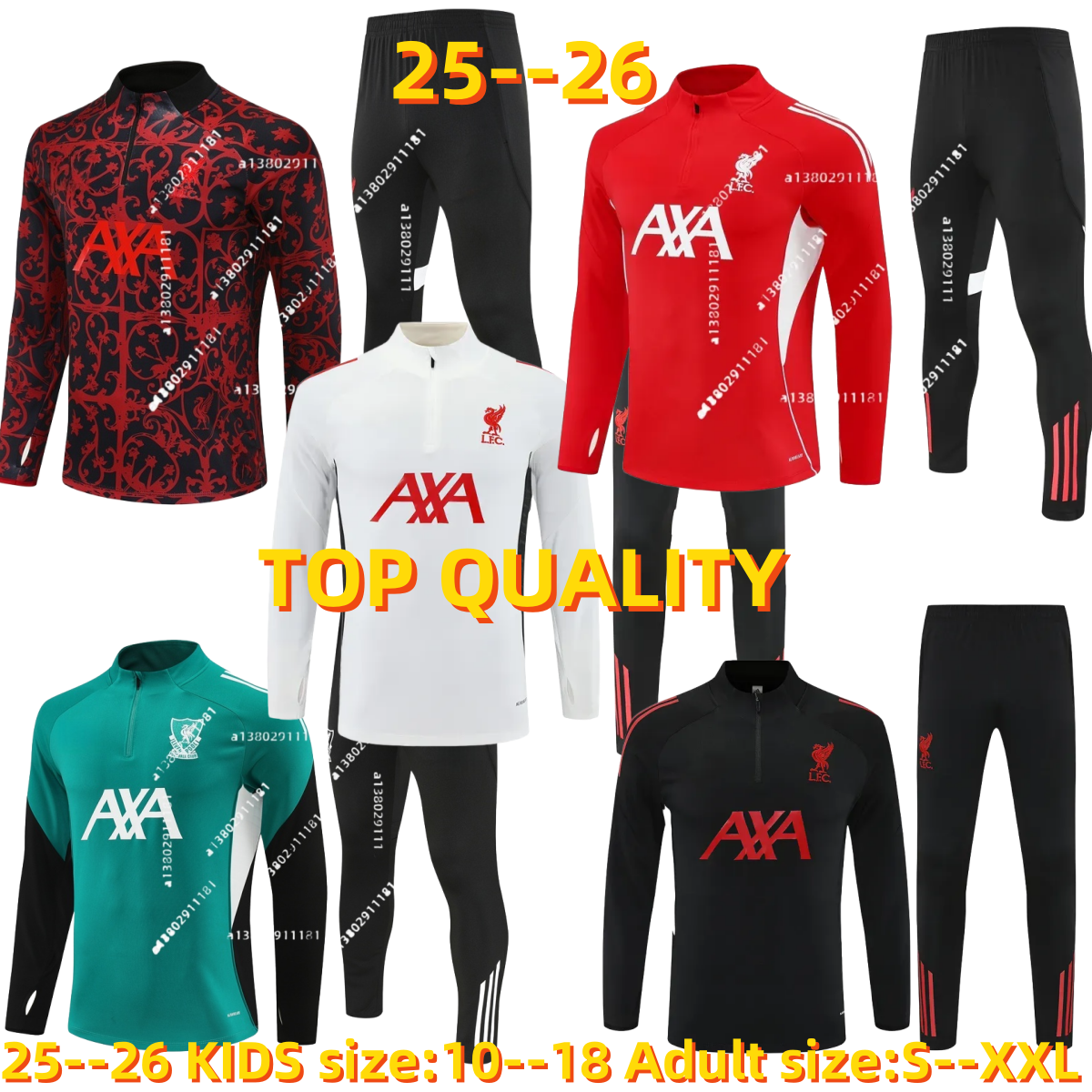 L iverpoolf fc tracksuit 25/26 soccer jerseys fans player football shirt Mens woman Kids Kit Ful Salah tracksuit Luis diaz Virgil GAKPO DARWIN Arnold MAC ALLISTER