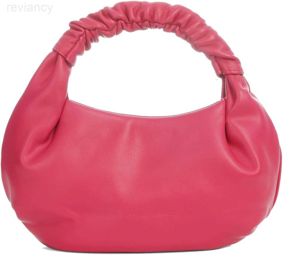 Mini Hobo Tote Bags for Women Soft Leather Clutch Purses for Women CloudShaped Top Handle BagsW250908