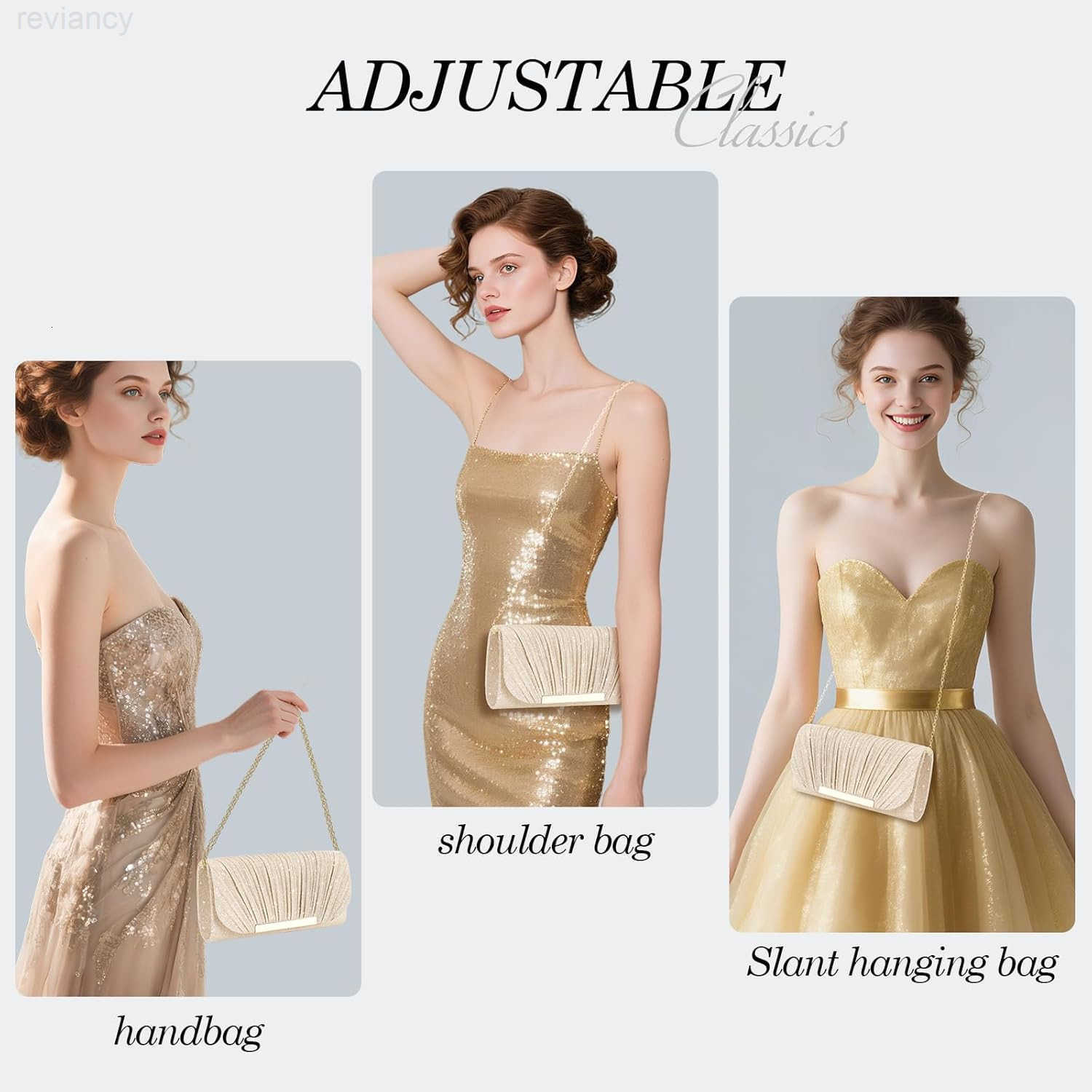 Clutch Purses for Women Evening Bag Lady Girl Crossbody Handbags for Prom Party Wedding EngagementW250908