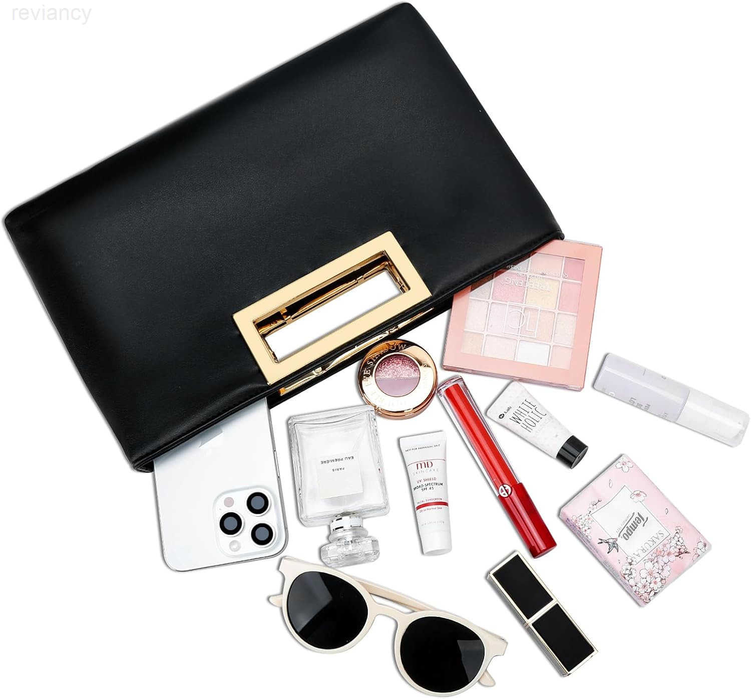 Clutch Purse for Women Vegan Leather Evening Bag Formal Handbag for Wedding Party Prom BridalW250908