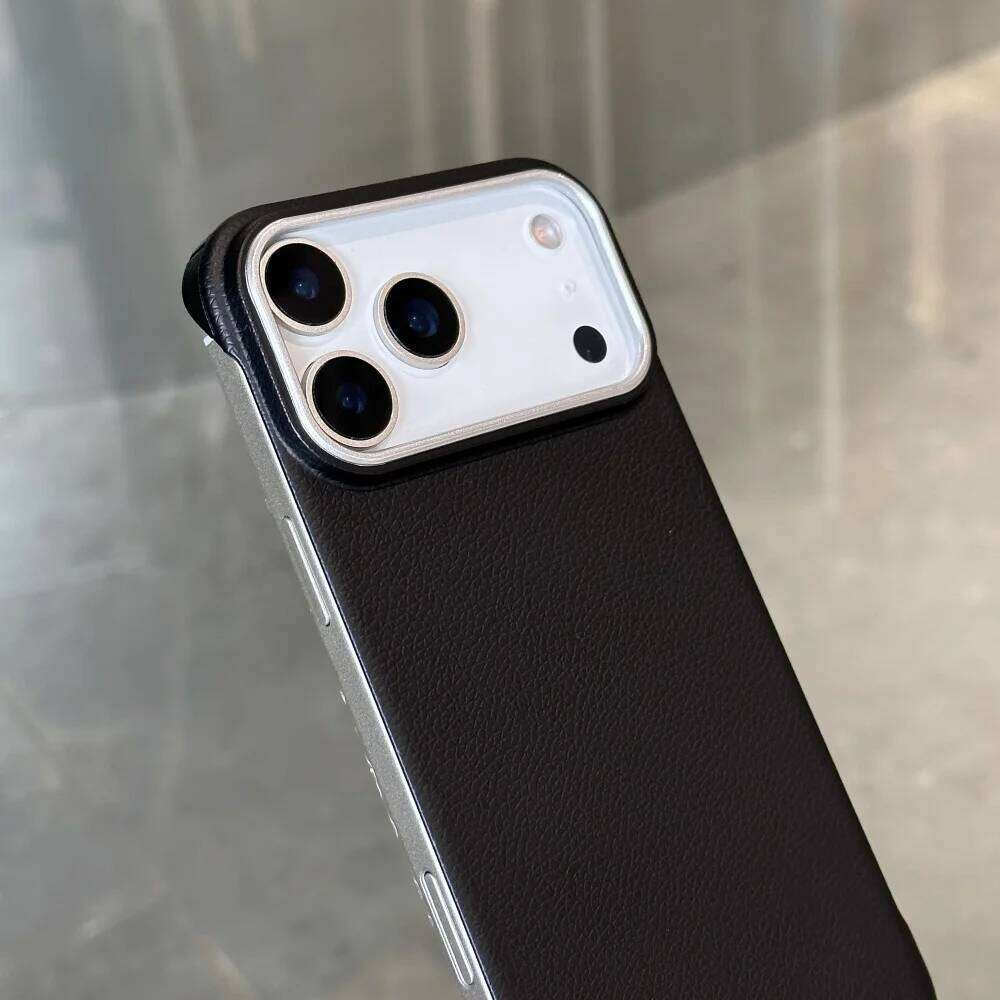 Ultra thin Frameless Case For Iphone Matte Leather Texture Cases for IPhone 17 Air 16 15 14 Pro Max 17pro Cover Shell
