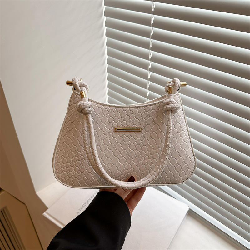 Free Shipping 2025 New Women's Solid Color Underarm Purse Minimalist Crossbody Shoulder Bag Elegant Top Handle Commuter Bag