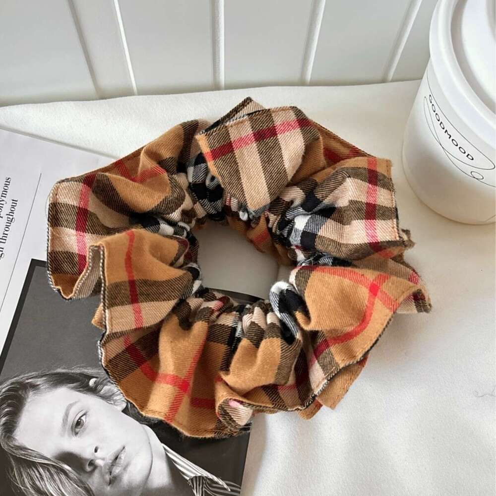Sophisticated Patterned Scarf-Tied Hair Holders: Trendy Plaids & Comfortable Knots
