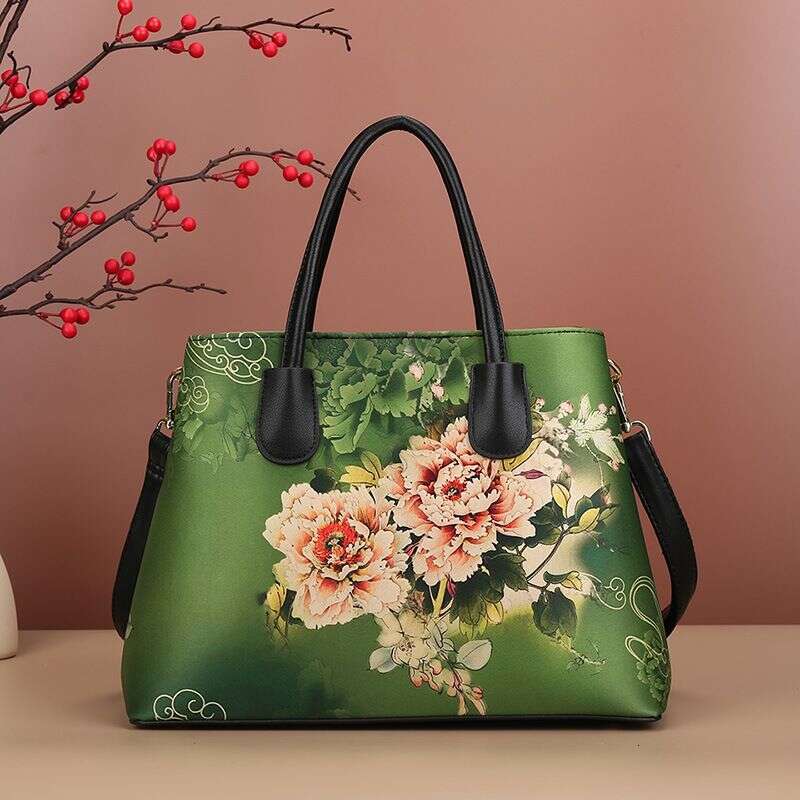 Capacity Shoulder Crossbody Handbag Cheongsam Fashion Women's Vintage Classical Large Bag