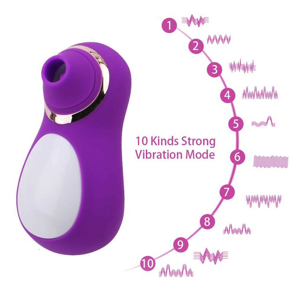 Penguin Egg Vibrating 10 Speeds Clitoral Sucking Vibrator G spot Clitoris Stimulator Tongue Licking Sex Toys for CouplesXJ250908