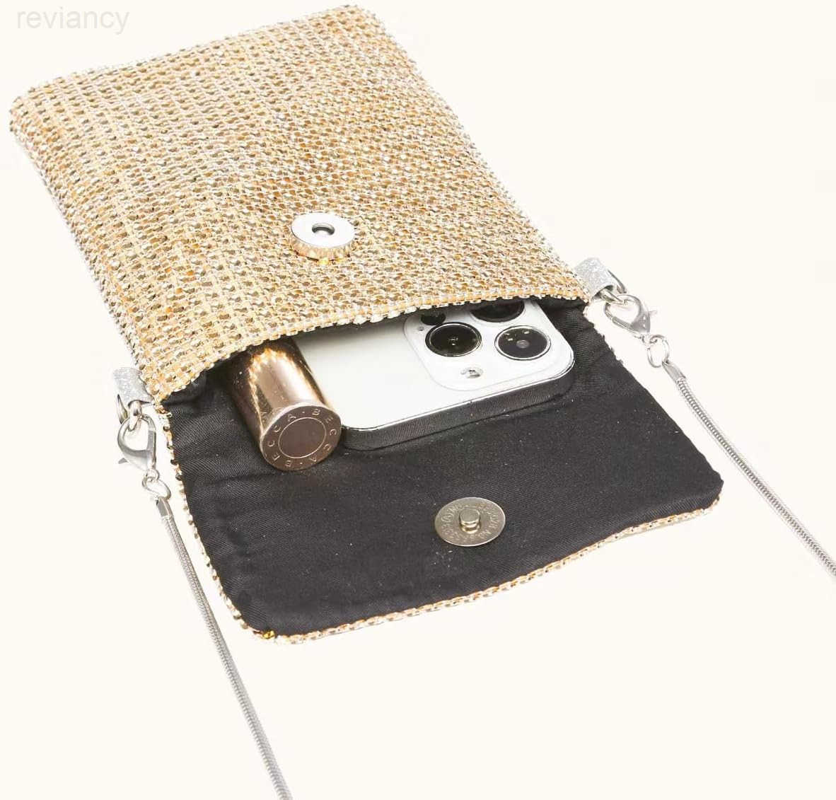 Womens Crossbody Bag Glitter Rhinestone Evening Bag Purse Sequin Wedding HandbagW250908