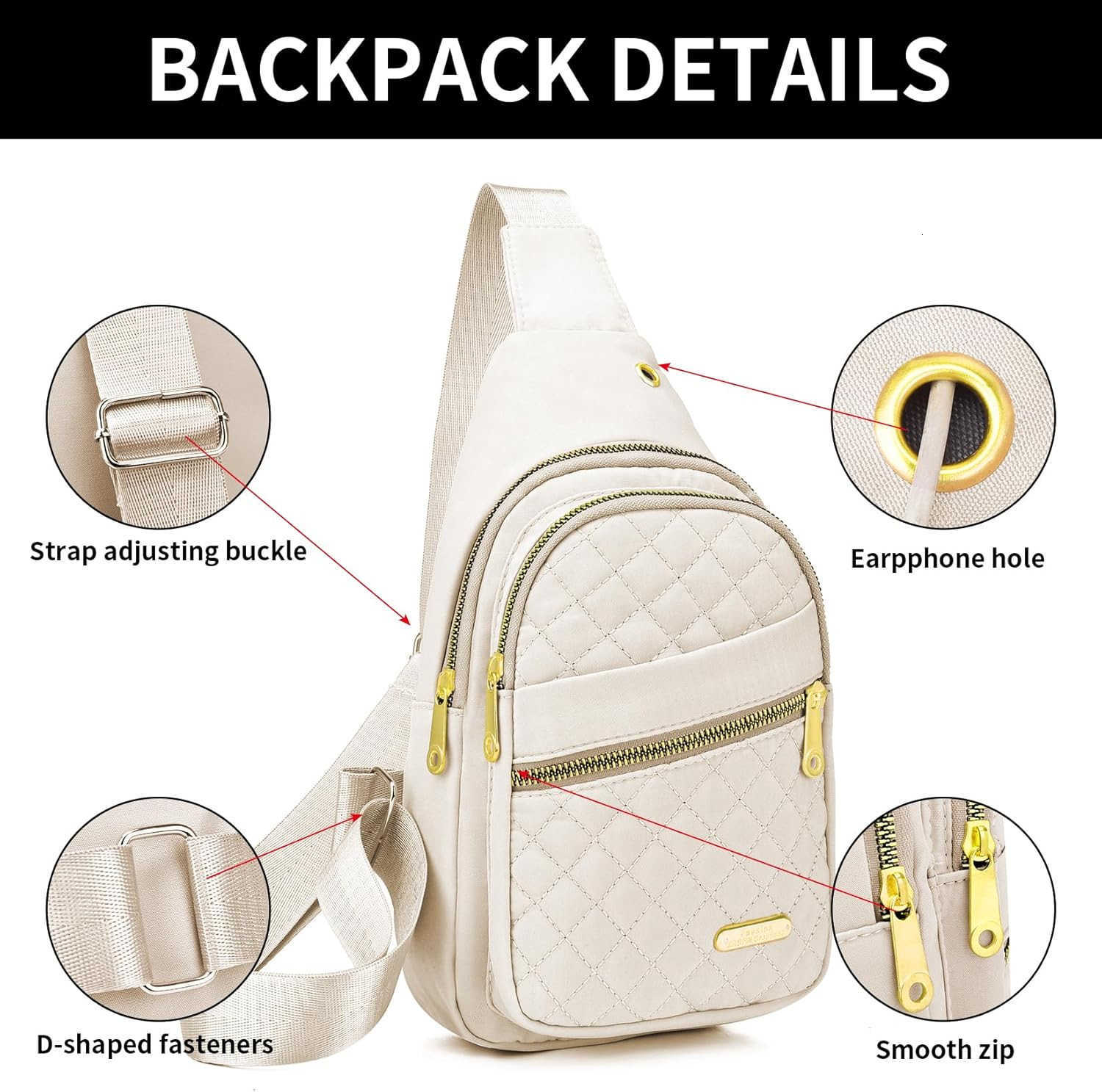 Sling Bag For Women Men Casual Crossbody Sling Backpack Z250910