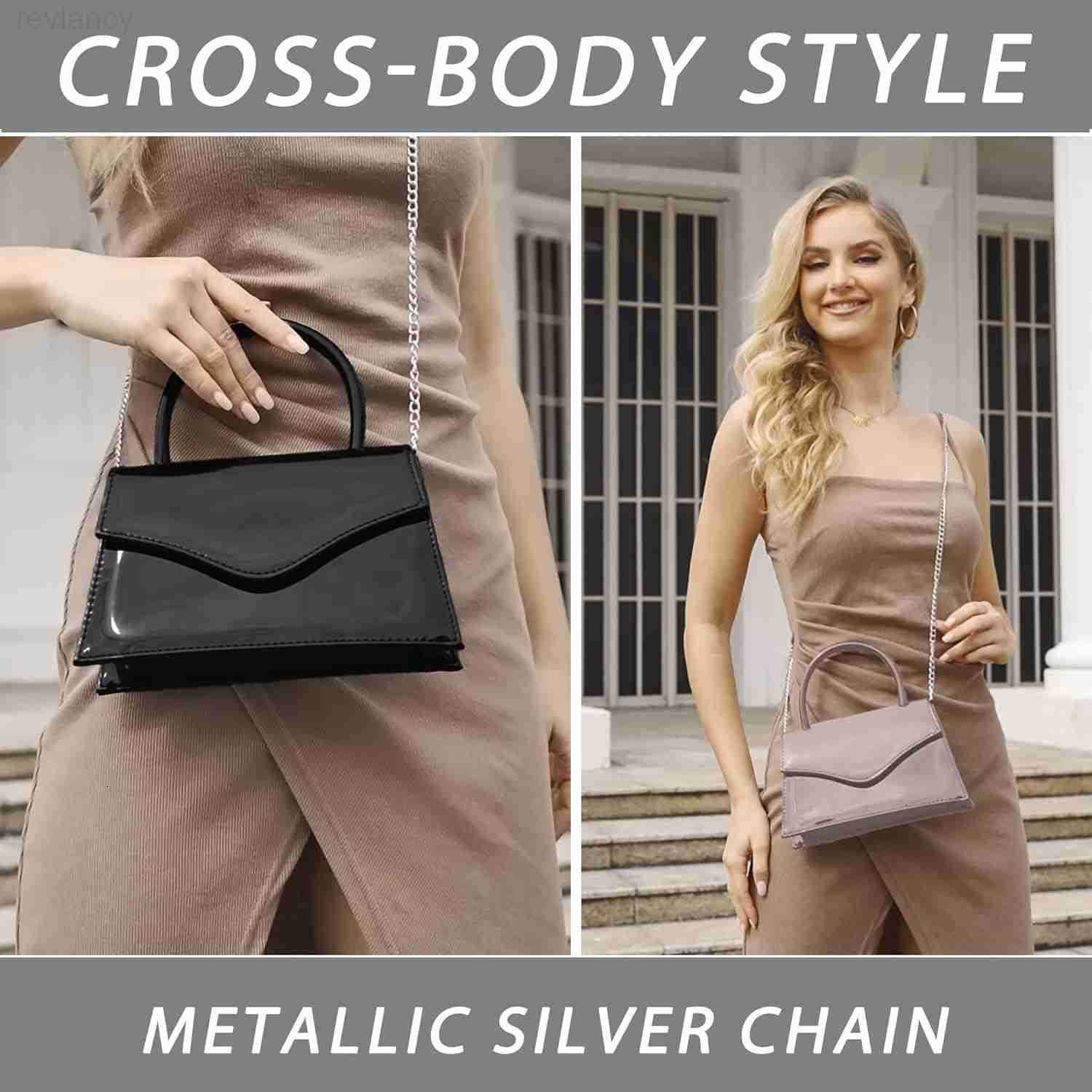 Womens Evening Bag Bridal Party Clutch Purses Cocktail Prom Handbags with Patent LeatherW250908