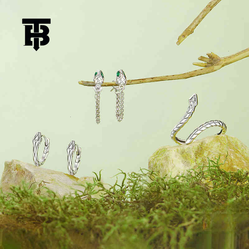 TB BHULAMTE Designer Luxury Original 925 Silver Retro Personalized Zodiac Snake Simple High End Jewelry Set Fashion Women's Accessories