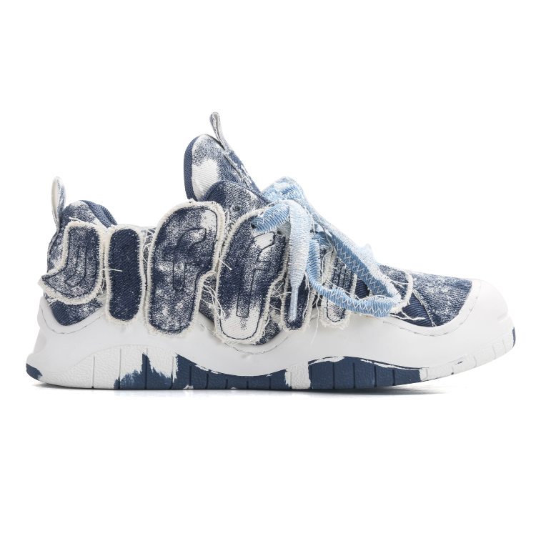 Artisanal Style Mismatched Pattern Durable Board Shoes designer shoes sneakers casual shoes