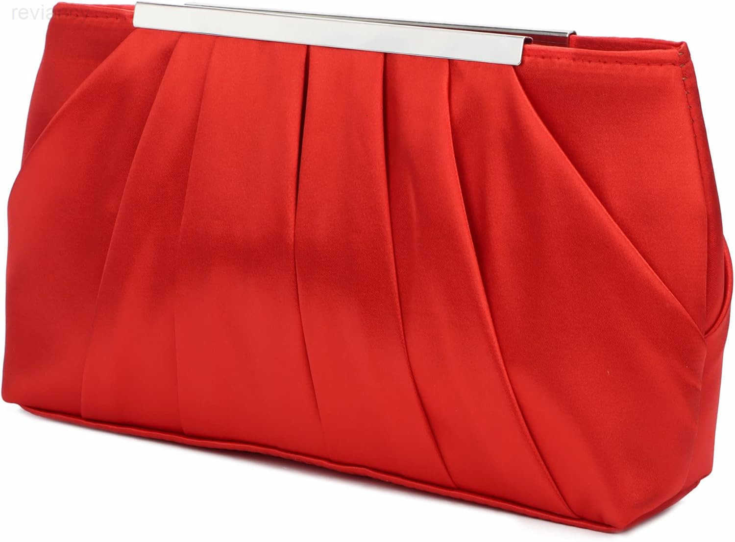 Womens Satin Evening Clutch Bag Elegant Pleated Formal Handbag Simple Classic Purse for WomenW250908