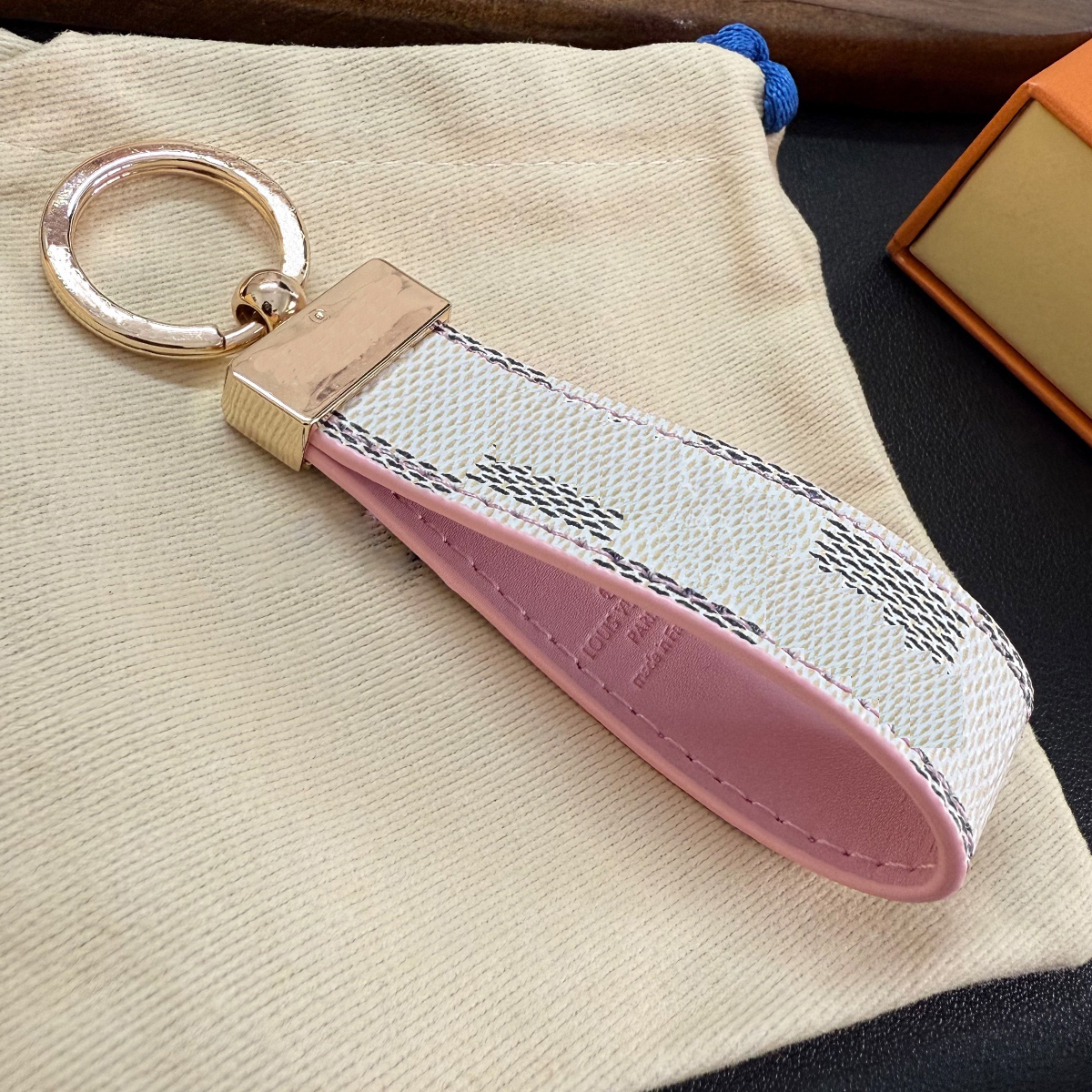 Key Ring Pendant Leather Explosive European and American Brand Bag Hanging Decoration Car Keychain