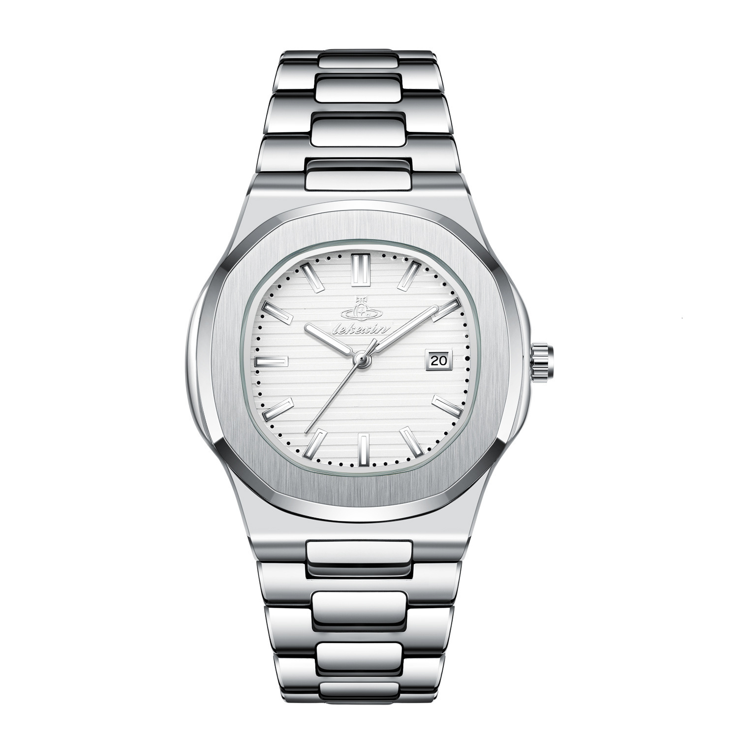 POEDAGAR Fashion Square Men Clock Waterproof Luminous Date Week Man Wristwatch High Quality Stainless Steel Quartz Mens Watches 250320