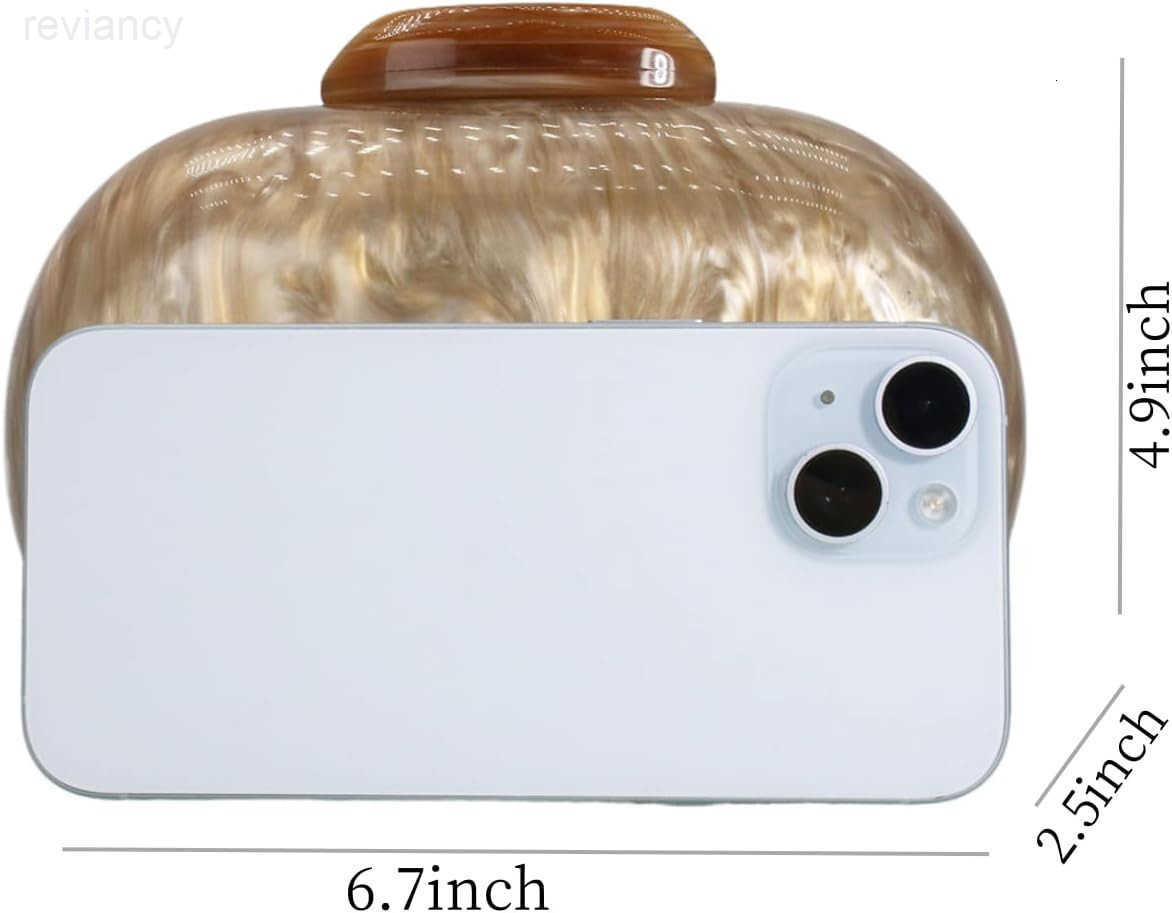 Evening Clutch Bag for Women Shell Shape Shoulder Crossbody Bag Glitter Marble Purse HandbagW250908