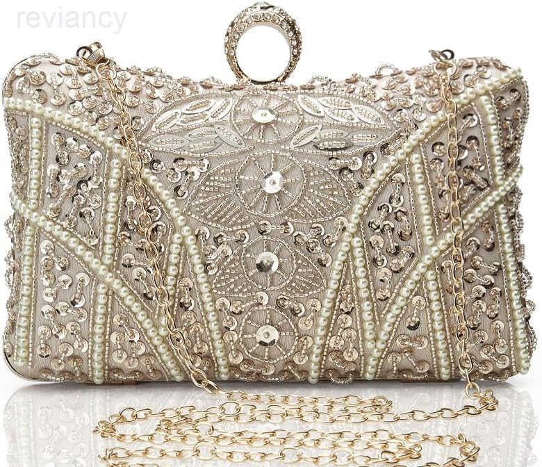 Evening Clutch Purses for Women Vintage Evening Bag Accessories for Women Gatsby 1920s Beaded Sequin ClutchW250908
