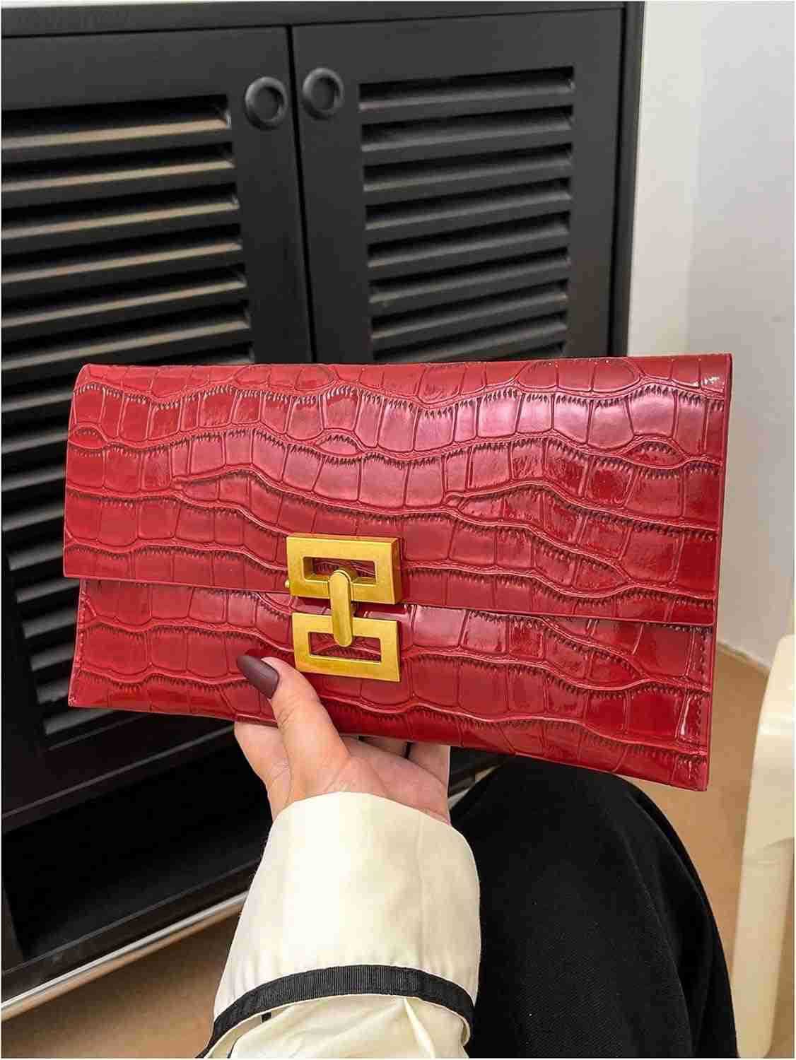 Womens Clutch Evening Bags Trendy Envelope Handbags Metallic PursesW250908