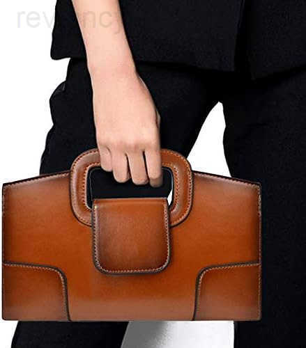 Women Vintage Flap Tote Top Handle Satchel Handbags PU Leather Clutch Purse Shoulder BagW250908