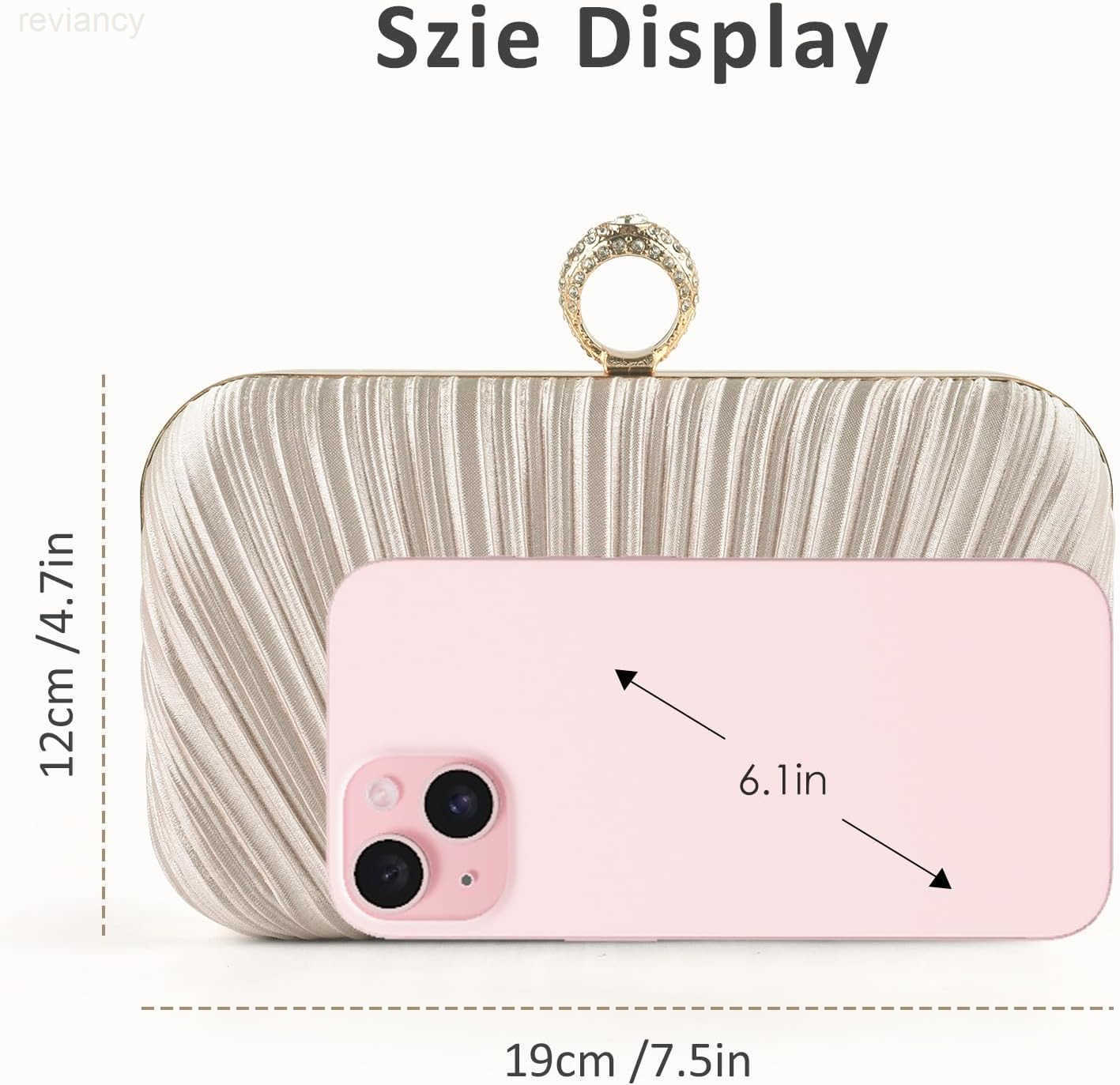 Womens Evening Bag Clutch Purse Handbag Chain Strap Shoulder Bag for Wedding Party Prom DinnerW250908