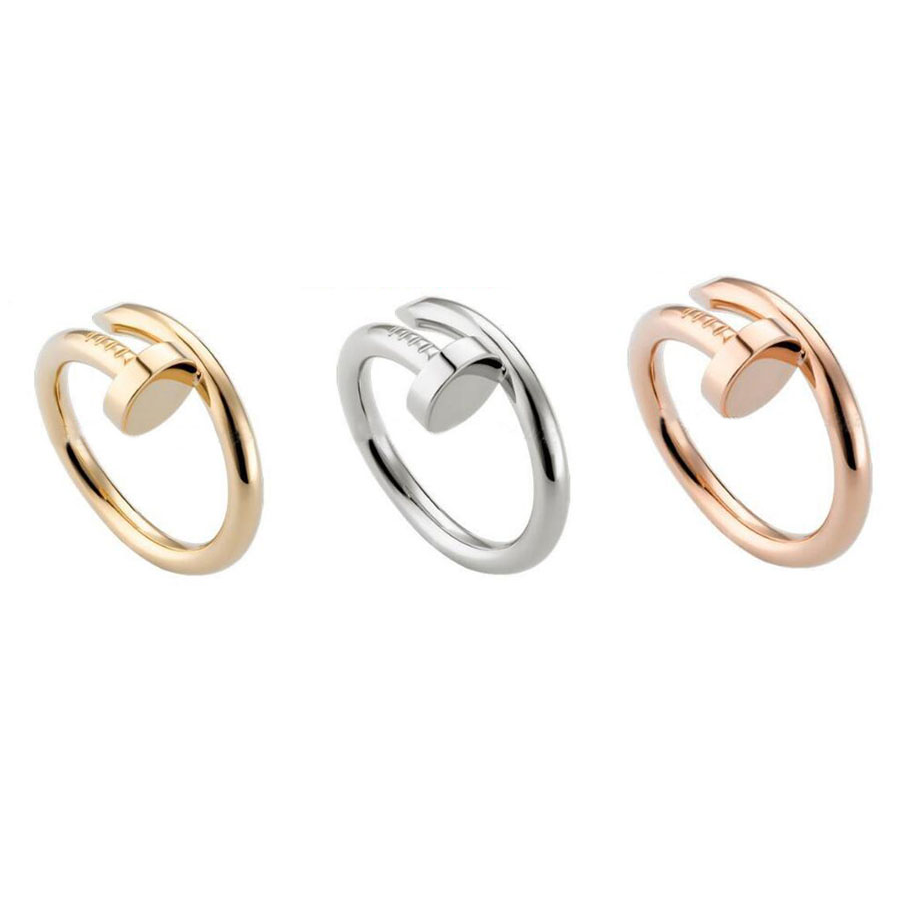 Luxury Classic nail Ring Designer Ring Fashion Unisex Cuff Ring Couple Bangle Gold Ring Jewelry Valentine's Day Gift fast shipping