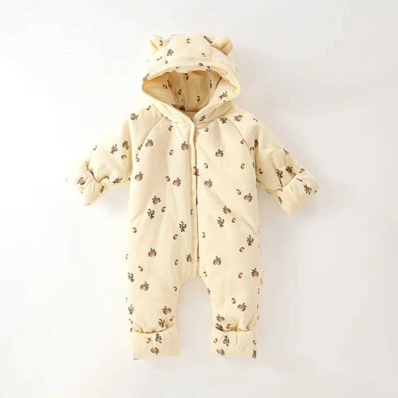 Infant and Toddler Cotton Clothing Winter Jumpsuit Newborn Threelayer Thickened Cotton Jacket Baby Warmth Go Out ClothesXJ250908
