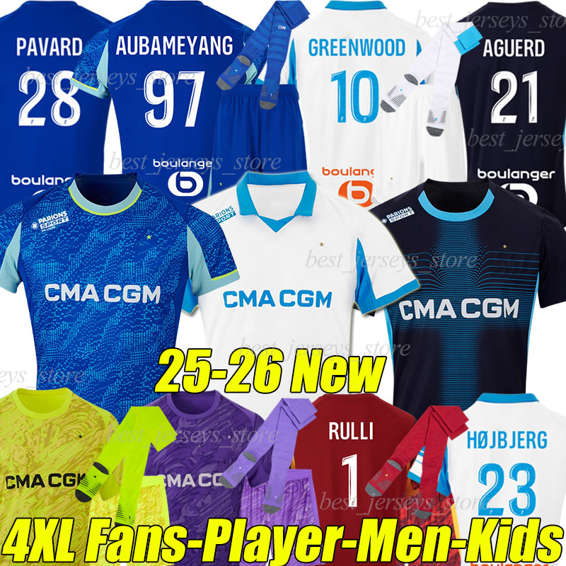 4XL 2025/26 MaRsEile 3rd soccer jerseys OM PAVARD AUBA PAIXAO GREENWOOD VAZ GOUIRI AGUERD maillot foot HOJBJERG HARIT RULLI football shirts men kids kit socks setS