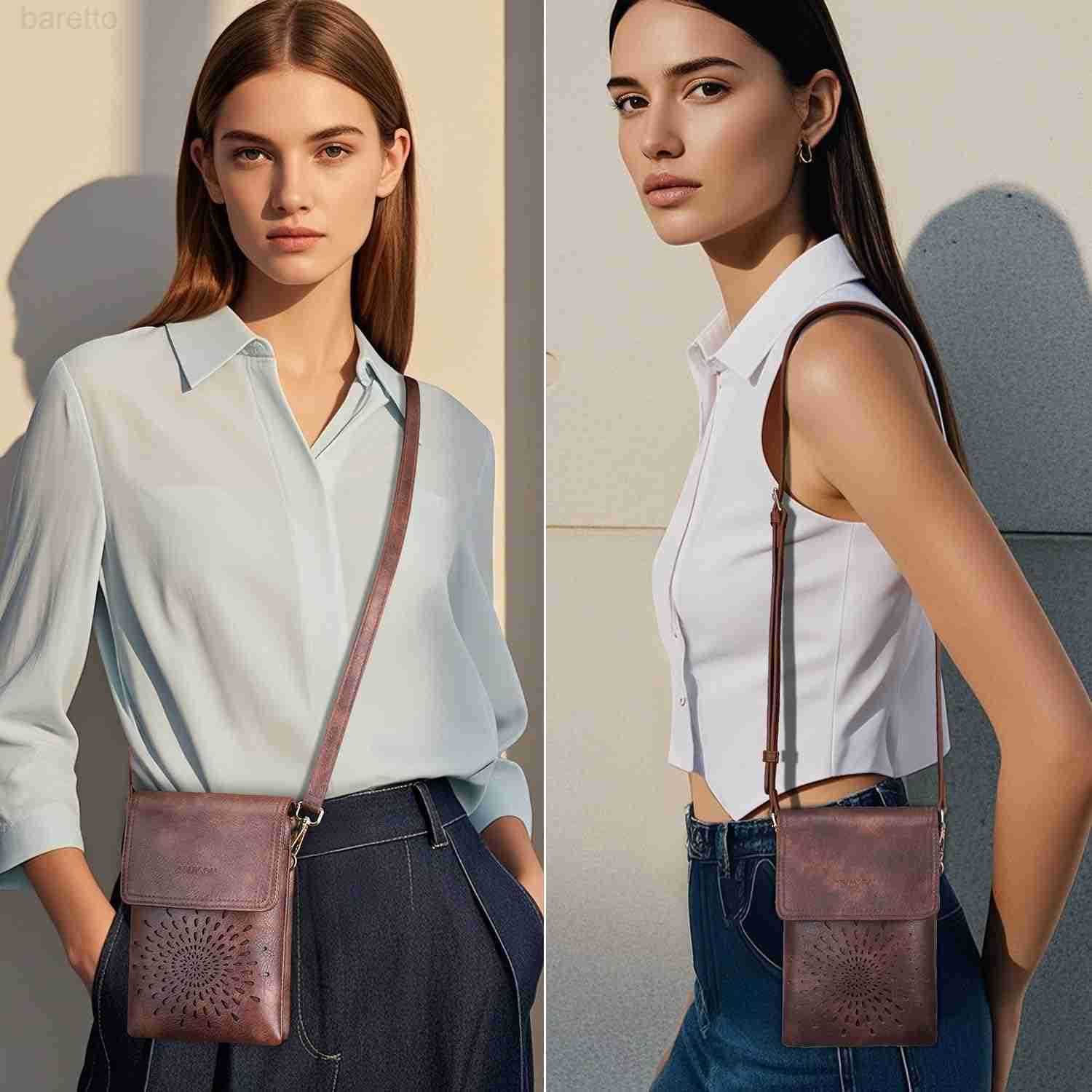 Small Crossbody Bags for Women Trendy Leather Crossbody Phone Purses Handbags with Adjustable Strap Z250910