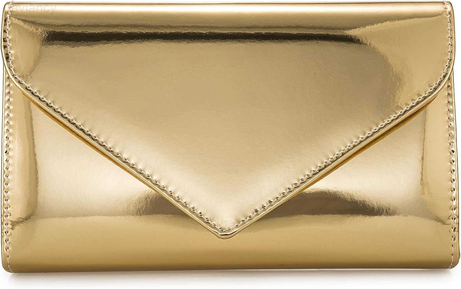 Womens Mirrored Metallic Faux Leather Evening Bag Glimmering Clutch Purse for PromCocktailWeddingPartyW250907