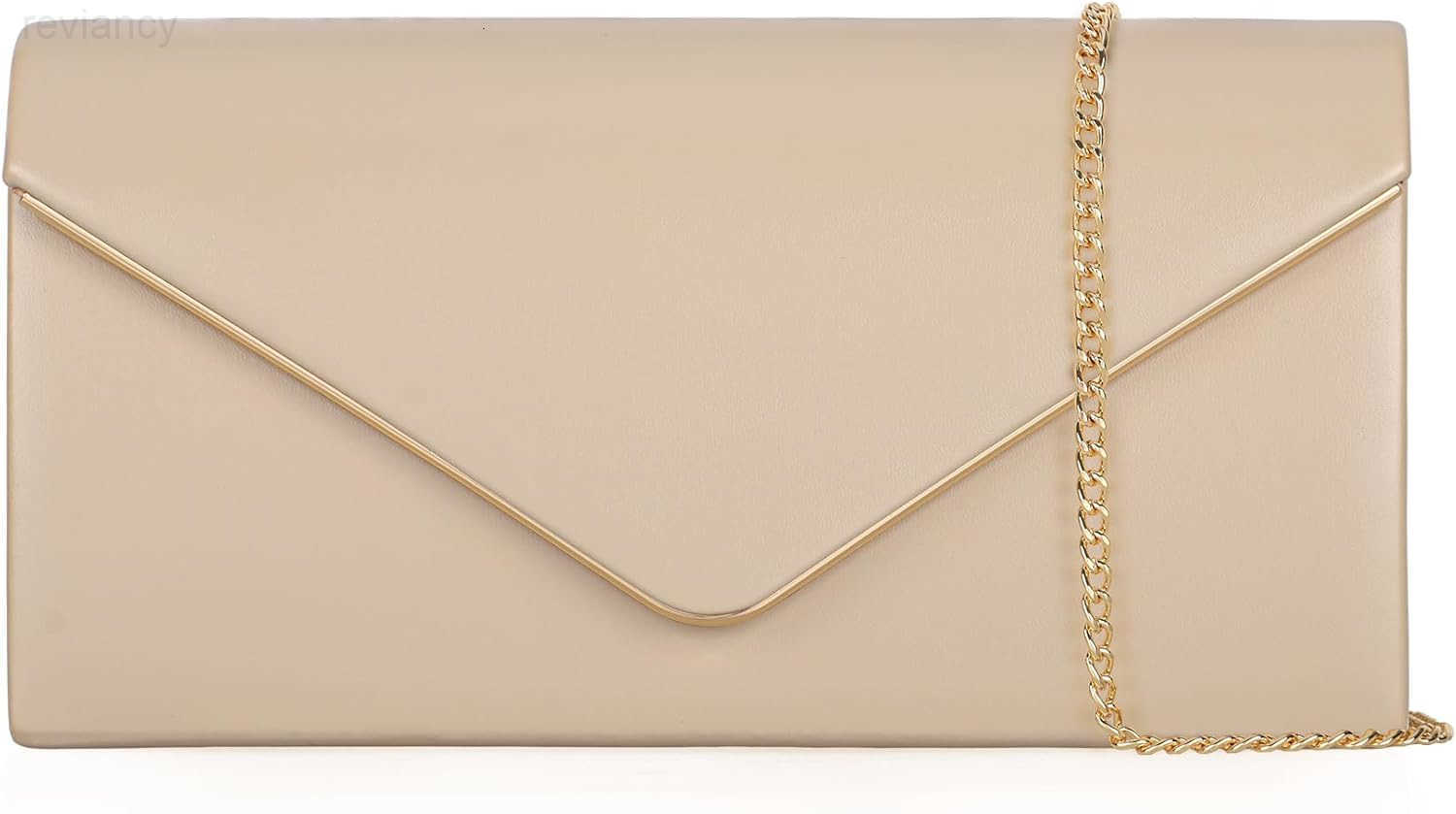 Leather Envelope Clutch Bag Classic Dressy Purse Foldover Evening HandbagW250908
