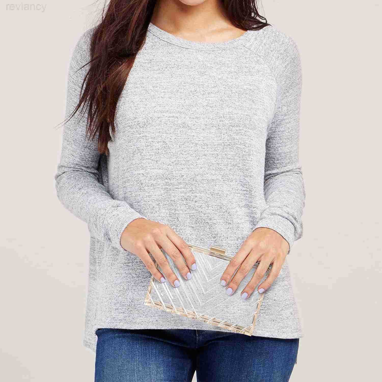 Clear Purses For Women Acrylic Clear Clutch Bag Stadium ApprovedW250908