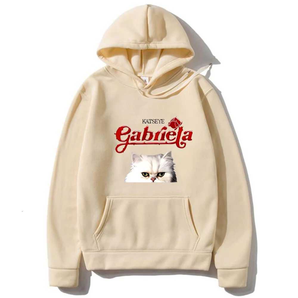 Katseye Gabriela Cat Graphic 2025 Hoodie Men Womens Cute Fashion hip hop streetwear kpop Fleece Clothing Long sleeve pulloversXJ250908