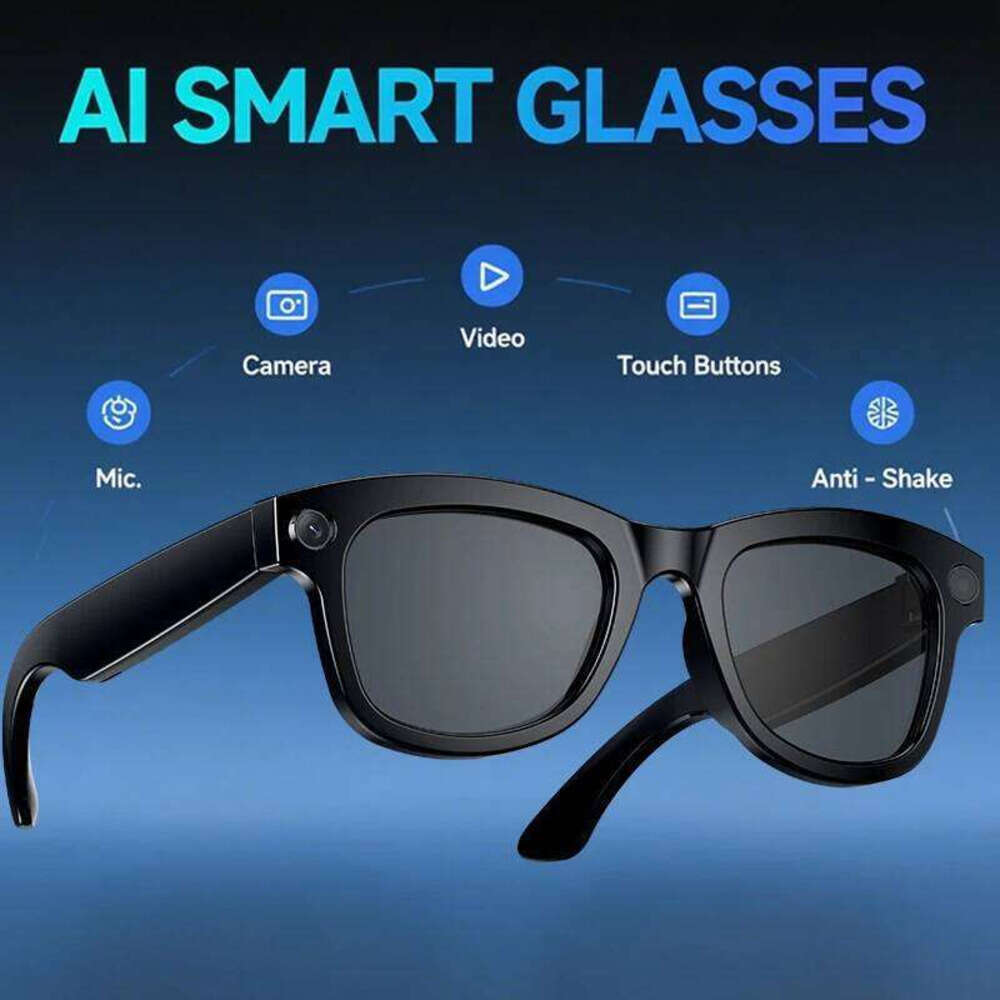 AI Smart Glasses Camera Video Translation multiple languages Sunglasses Men Women Bluetooth Call Music Touch Eyewear Blue Light Protection Shades
