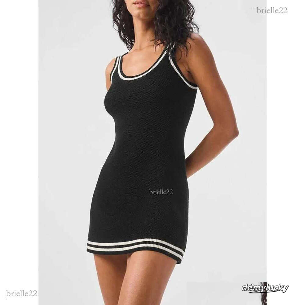 Basic Casual Dresses Womens Summer Fashion Tennis Club Sweater Knit Dress Shortsleeve Drop Delivery Apparel Clothing Otxke ddmyLucky ddmyLucky ddmyLuc