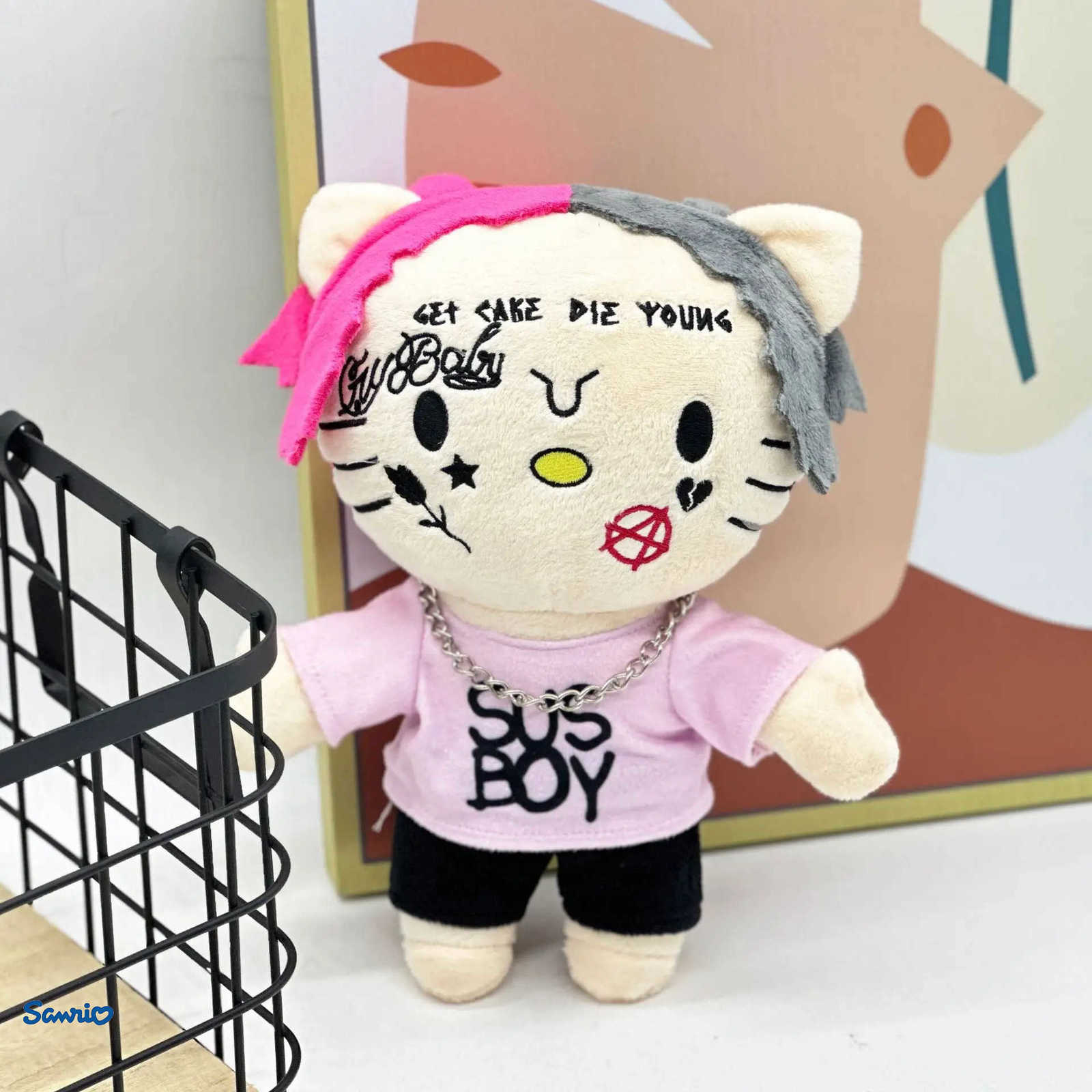 Sanrio Hello Kitty 24cm LIL Peep Plush Doll Figure Stuffed Toys Cute Boys Girls Christmas Gift H251203