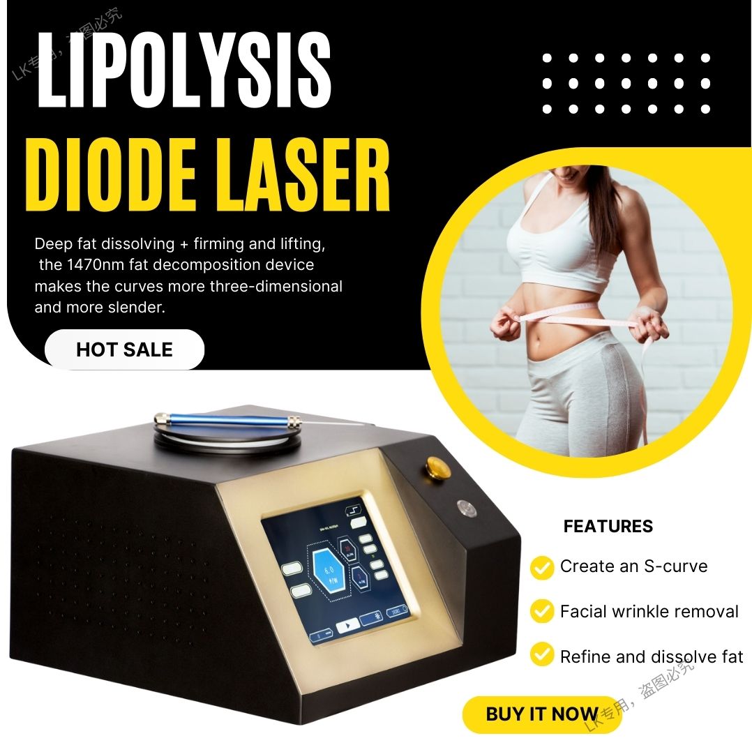 1470nm Diode Laser Body Slimming Machine Fat Dissolving Lipolysis Equipment For Spa Salon Precise Fat Reduction Facial Firming Beauty Device