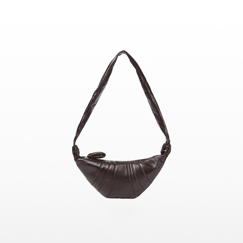 2025 Croissant Horn Bun Stylish Versatile Niche Sheepskin Dumpling Bag Single Shoulder Crossbody Bag for Women