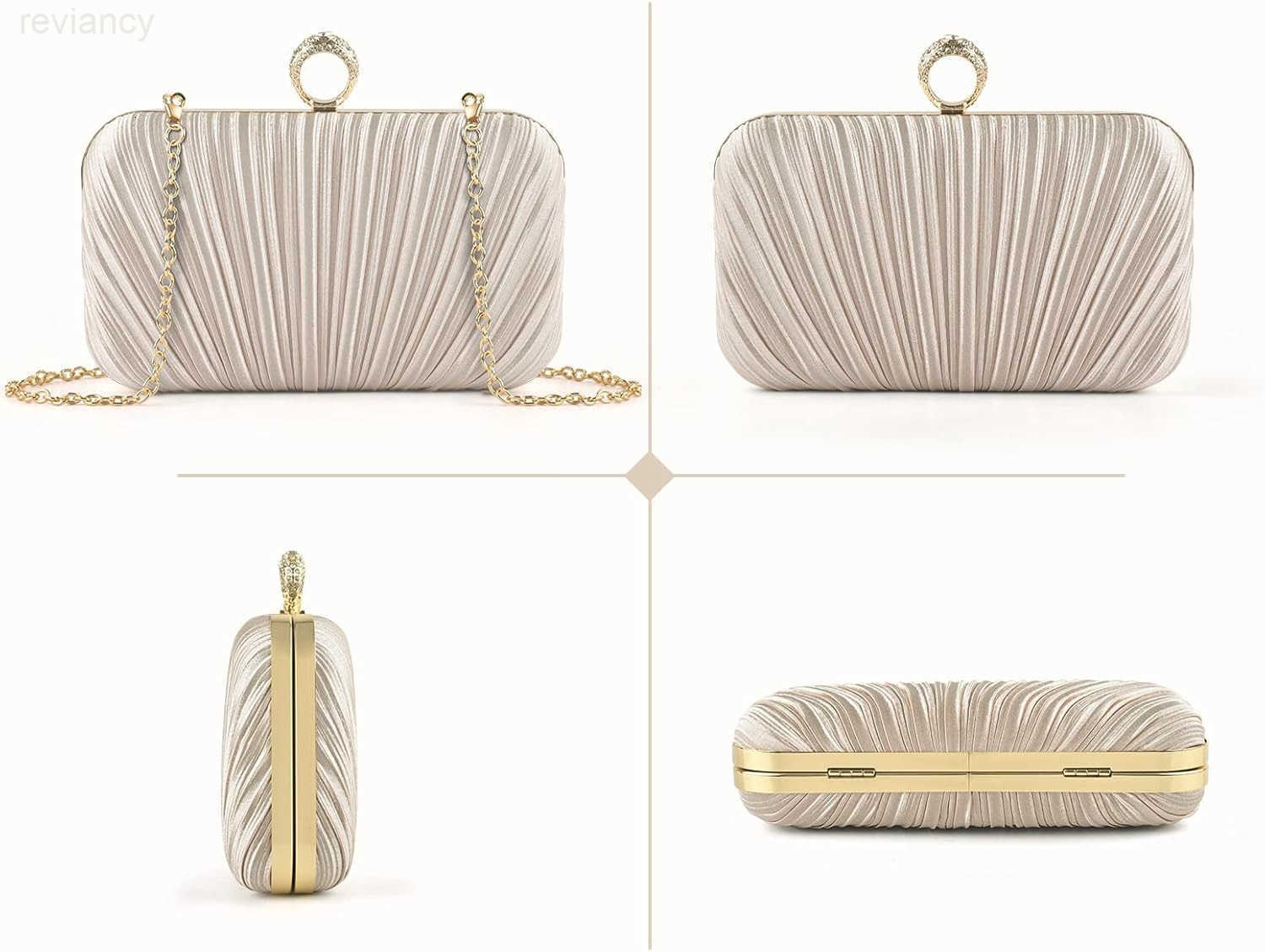 Womens Evening Bag Clutch Purse Handbag Chain Strap Shoulder Bag for Wedding Party Prom DinnerW250908