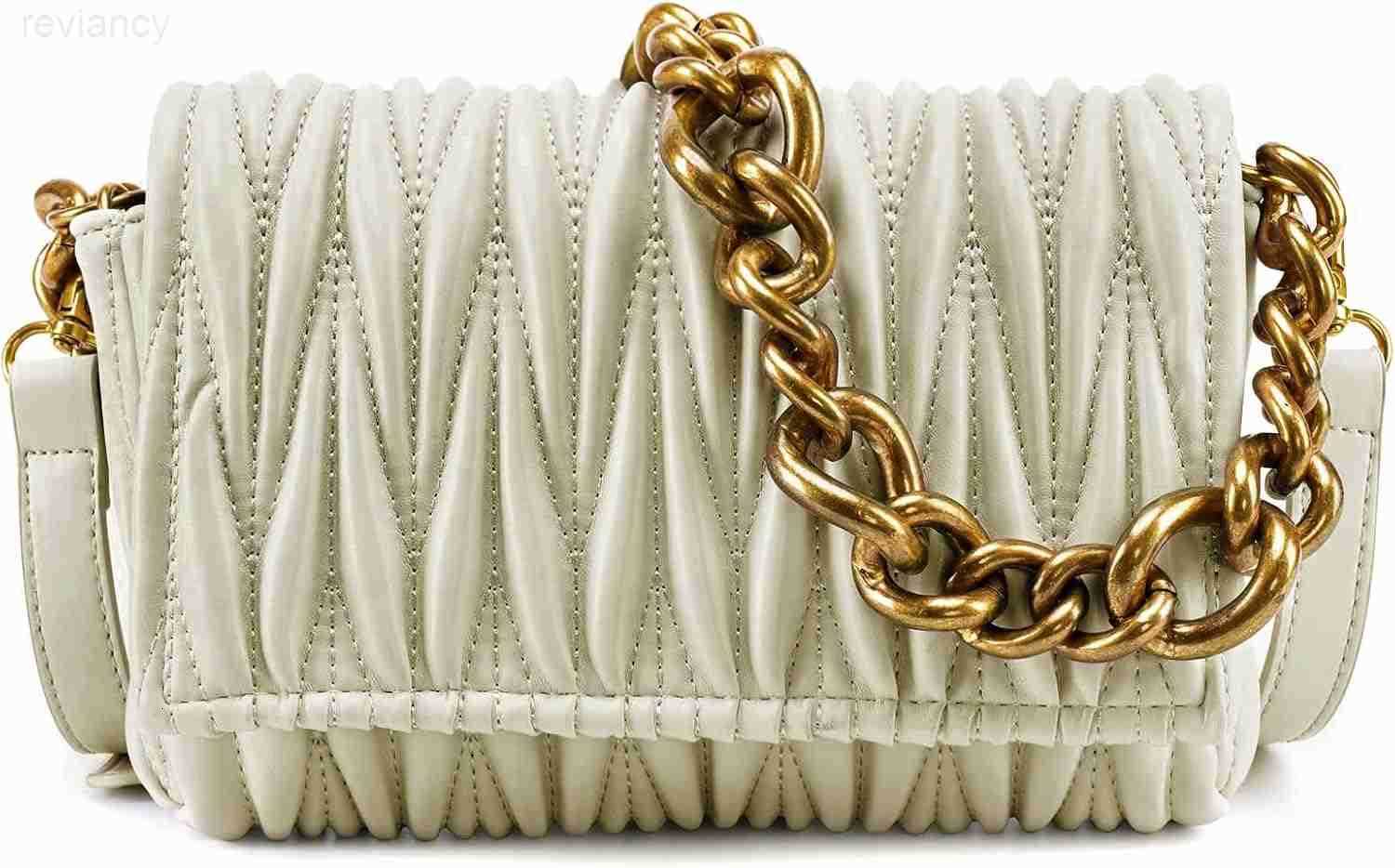 West Quilted Small Shoulder Bag for Women Y2K Trendy Cute Clutch Underarm Purse with 2 Removable StrapsW250908