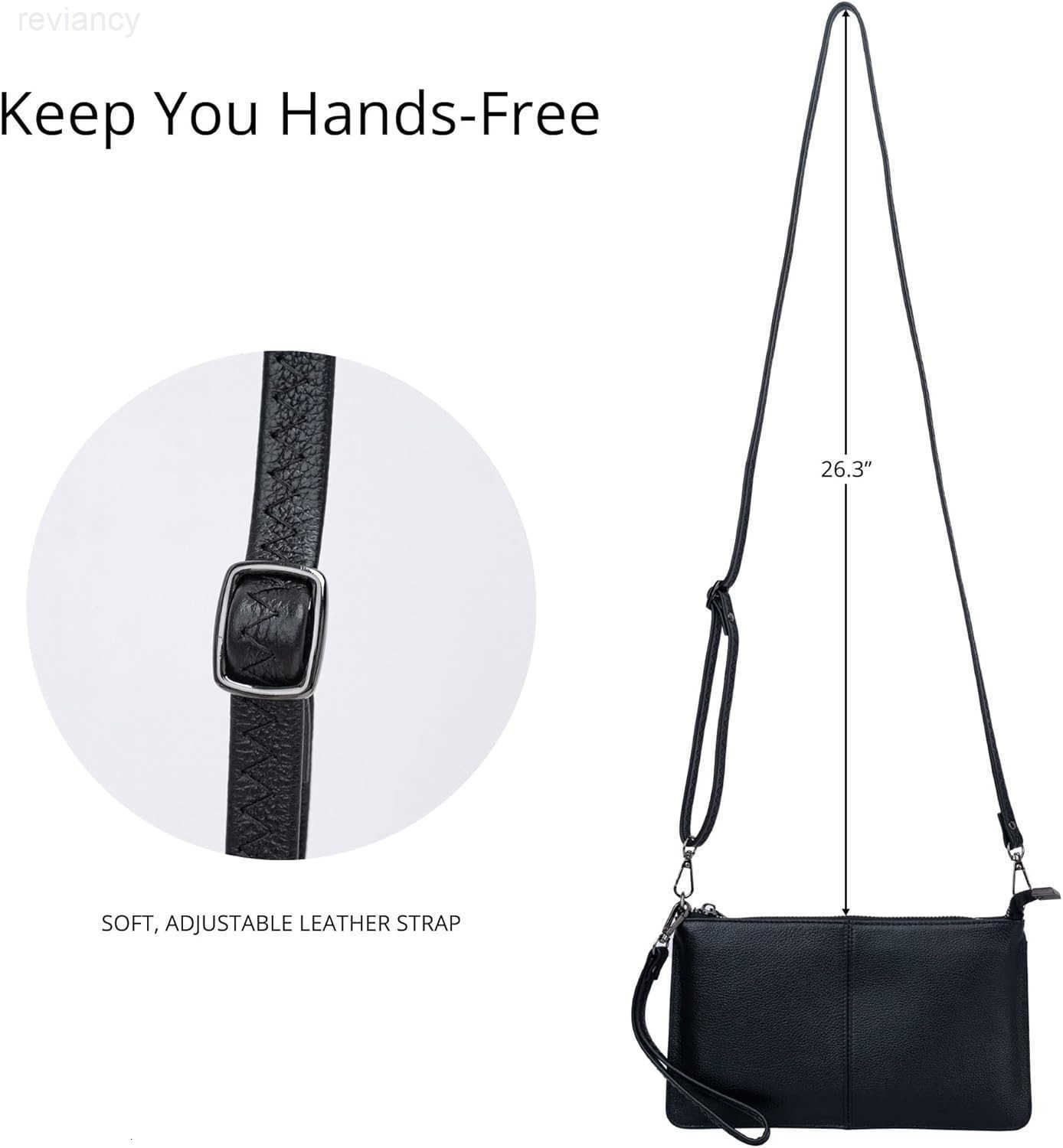 Leather Wristlet Purses for Women Envelope Clutch Wallet Small Crossbody Bags for Dressy EveningW250908