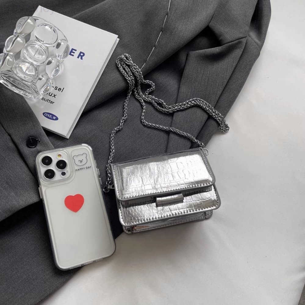 Crossbody Bags for Women Y2k Purse with Chain Strap Trendy Womens Evening HandbagsW250908