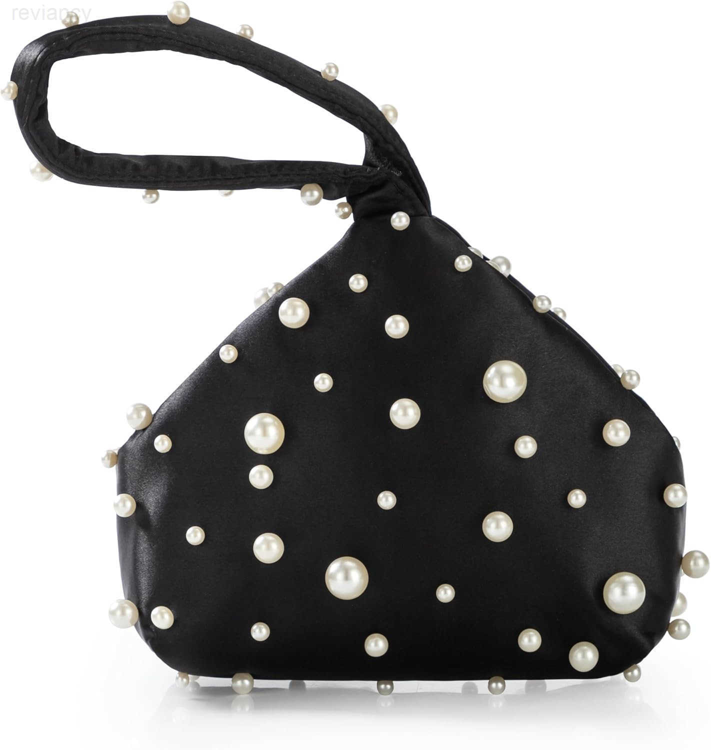 Clutch Purses for Women Satin Evening Bag Triangle Purse Pearl Handbag for Wedding Prom PartyW250908