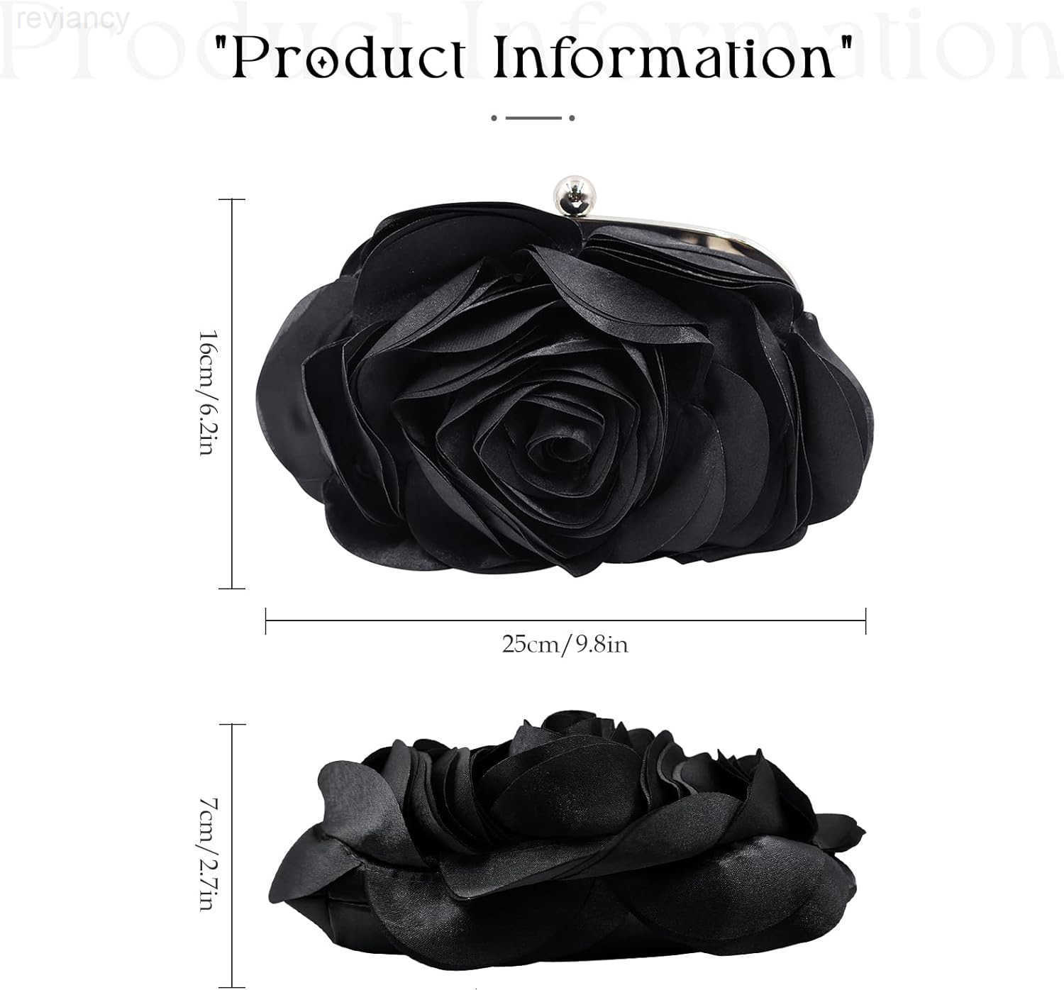 Clutch Purse for Women Elegant Rose Petal Evening Bag with Detachable Chain for Wedding Gala PromW250908