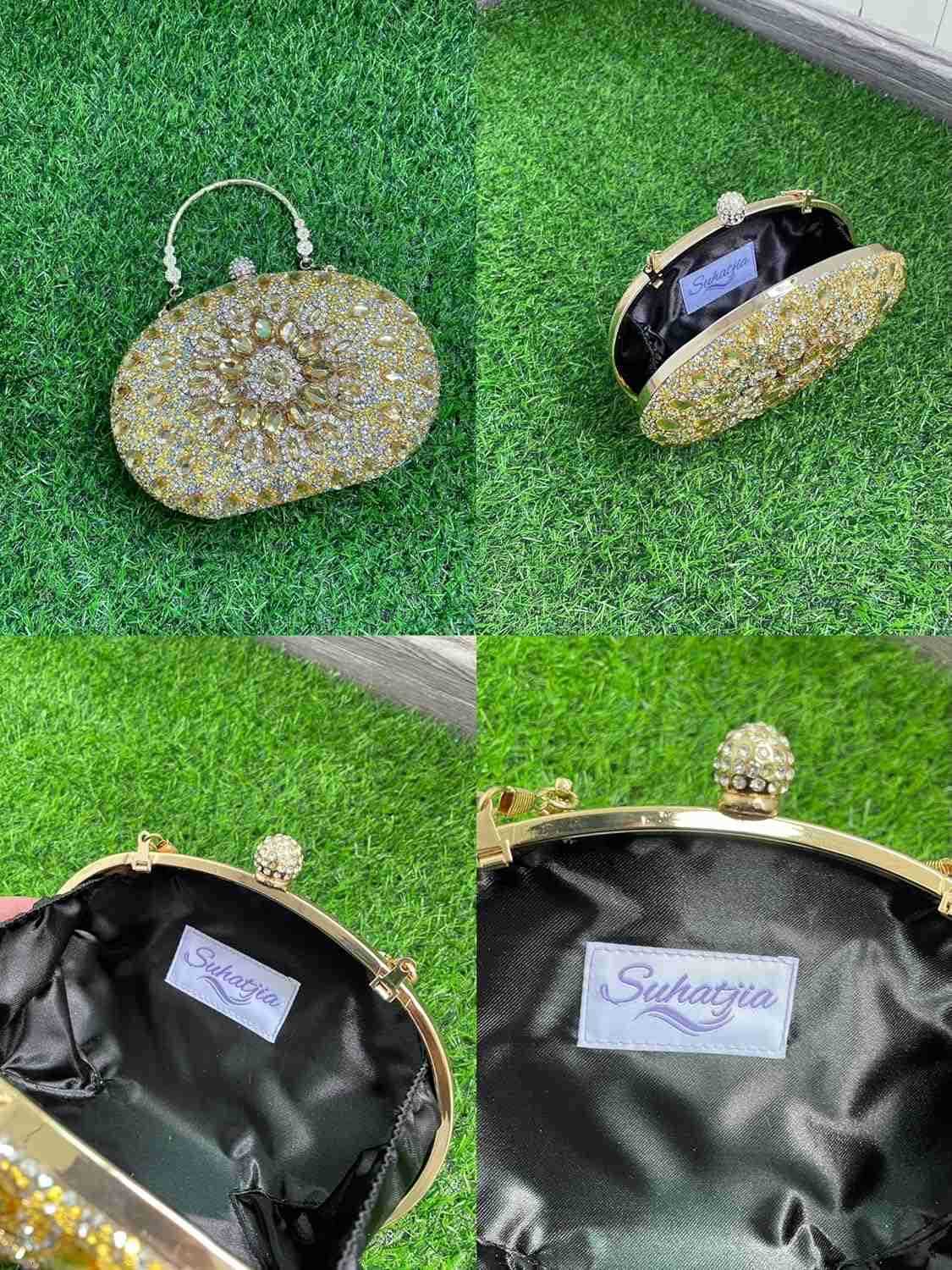 Evening Clutch Purses for Women Evening WeddingsParty Purses Crystal Diamond Glitter Sparkly HandbagW250908