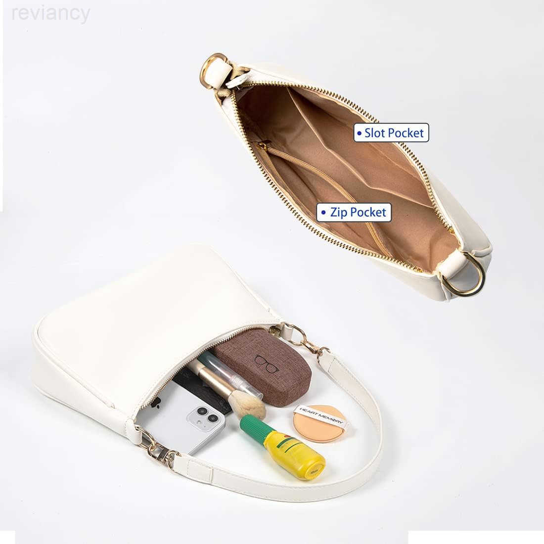 Clutch Tote Handbags with 2 Removable Straps and Zipper Closure Crossbody Bags Shoulder Purse Handbag for WomenW250908