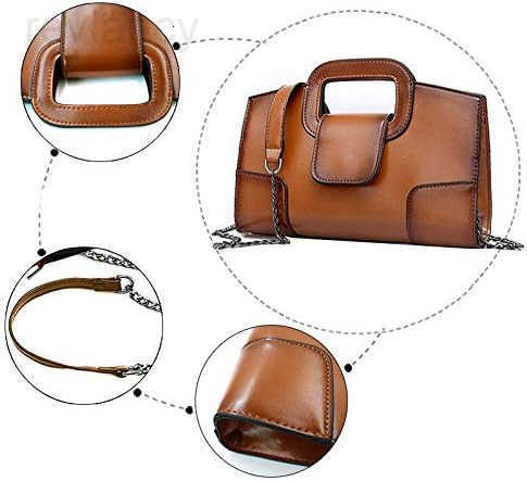 Women Vintage Flap Tote Top Handle Satchel Handbags PU Leather Clutch Purse Shoulder BagW250908