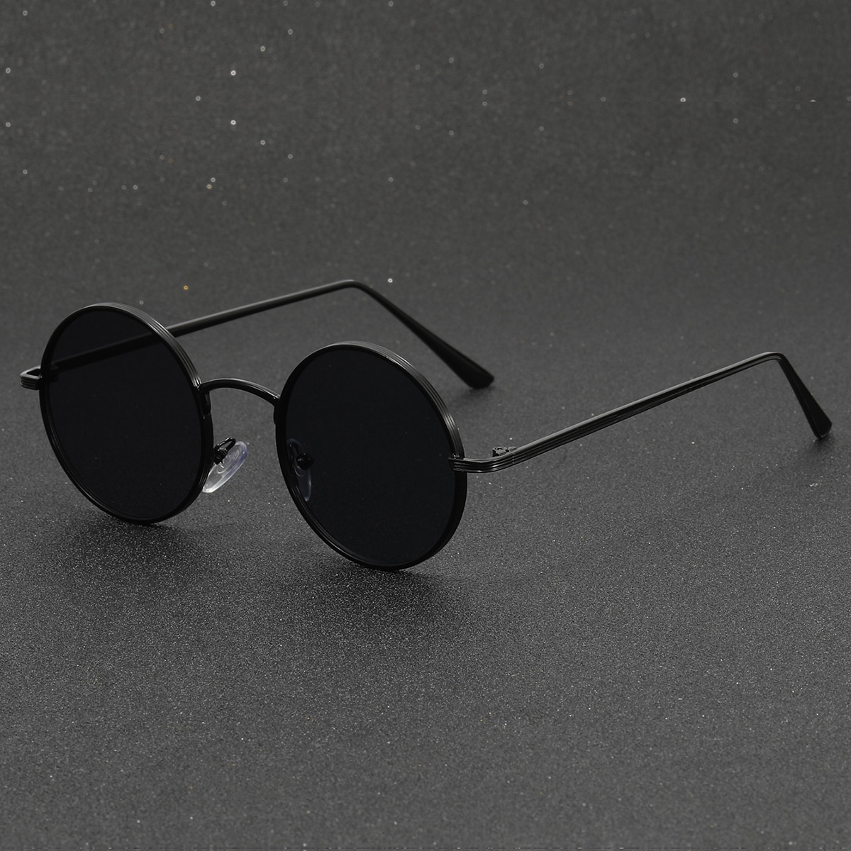 Multi-coloured retro round frame punk fashion men's sunglasses metal full frame fashion large frame metal sunglasses for travelling high-quality