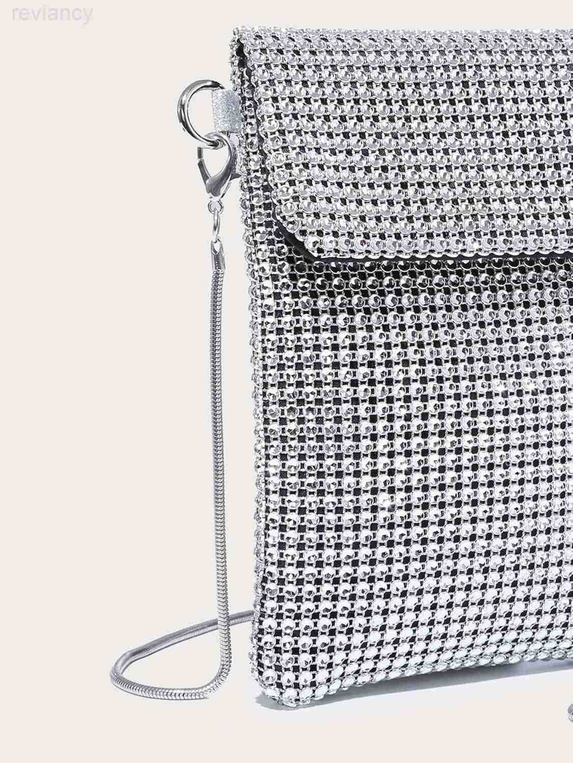 Womens Crossbody Bag Glitter Rhinestone Evening Bag Purse Sequin Wedding HandbagW250908