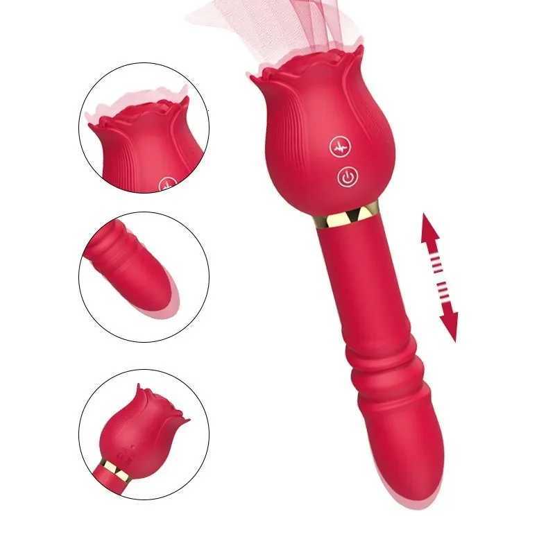 Rose Clitoris Suction Vibrator Egg for Women Stimul Nipple Vagina Sucker With Dildo Masturbators Rousing Sex Toys for Adults 18XJ250908