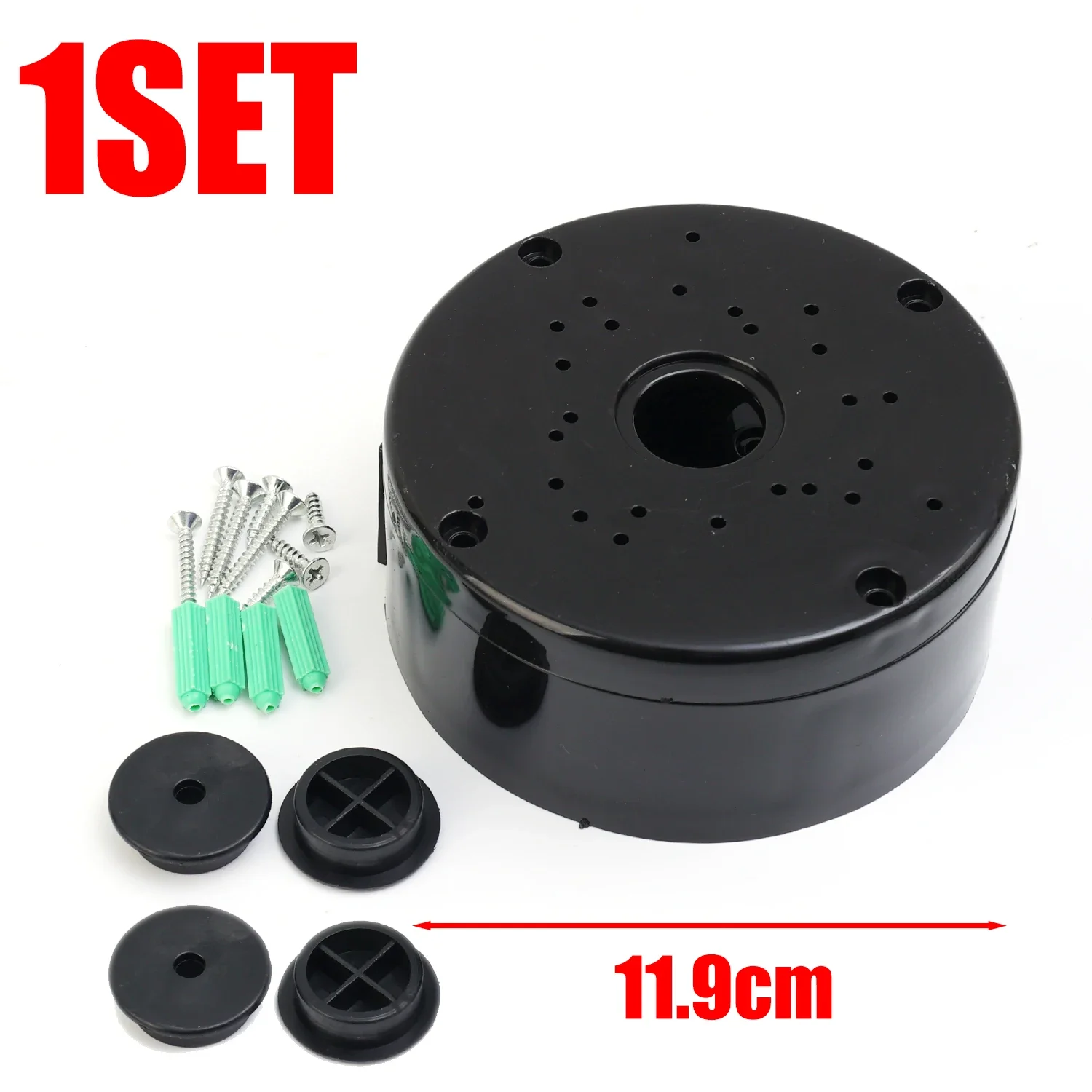 Waterproof Junction Box for CCTV Camera Bracket Cable Deep Base Camera Mount Bracket Rounds Support Deep Base