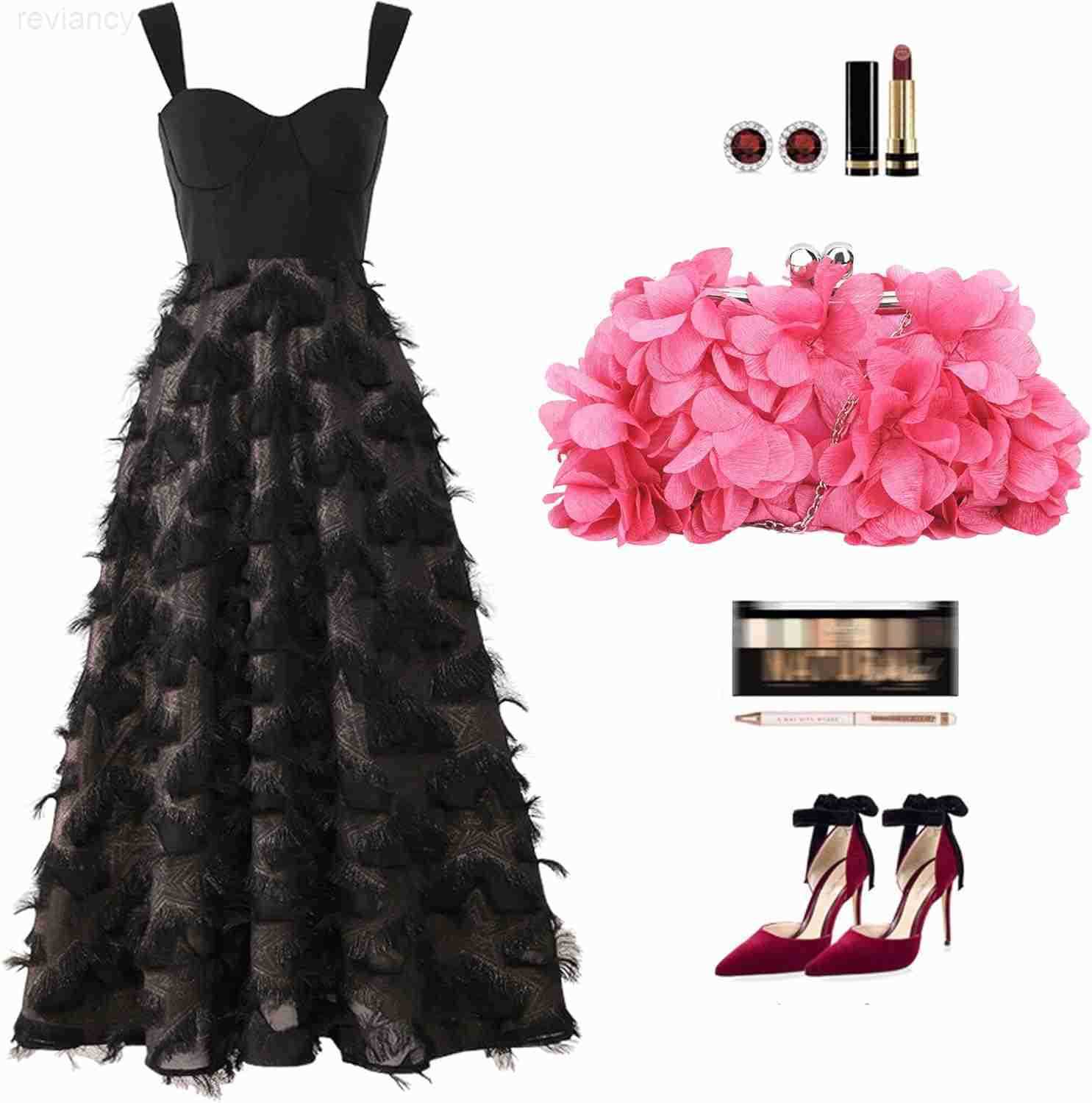 Women Rose Shaped Clutch Soft Satin Wristlet Handbag Wedding Party PurseW250908